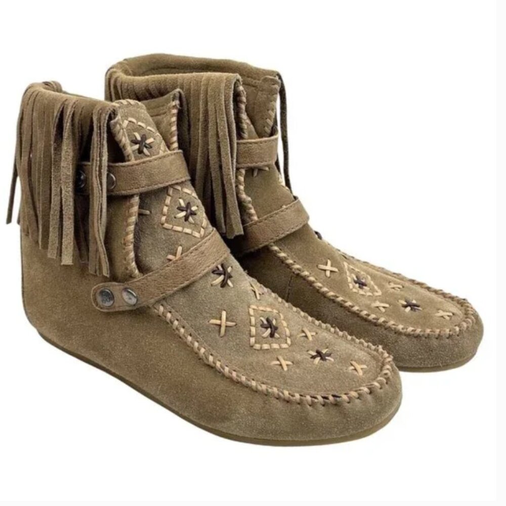 Sam Edelman Katherine Fringe Moccasin Boots